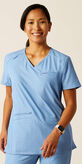 Clara 6 Pocket Scrub Top Front